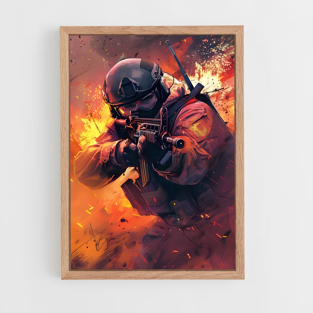 Poster Firefight Elite – affiche Counter strike (vue 4)